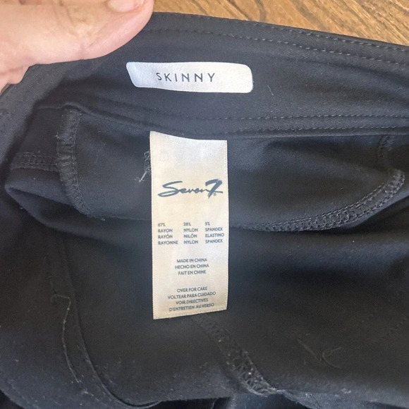 Seven 7 Black Skinny Pants Jeans Women’s Size 16 Blak L0574 - Picture 10 of 11